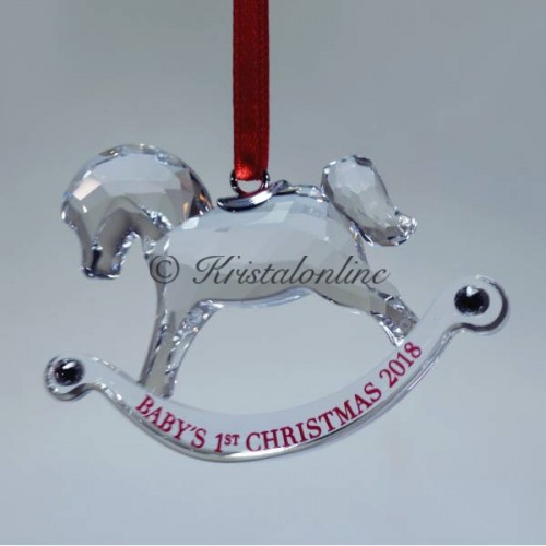 Swarovski Kristal | Silver Crystal | Kerst | Baby's Eerste Kerst Ornament - Jaarlijkse Editie 2018 | 5376369